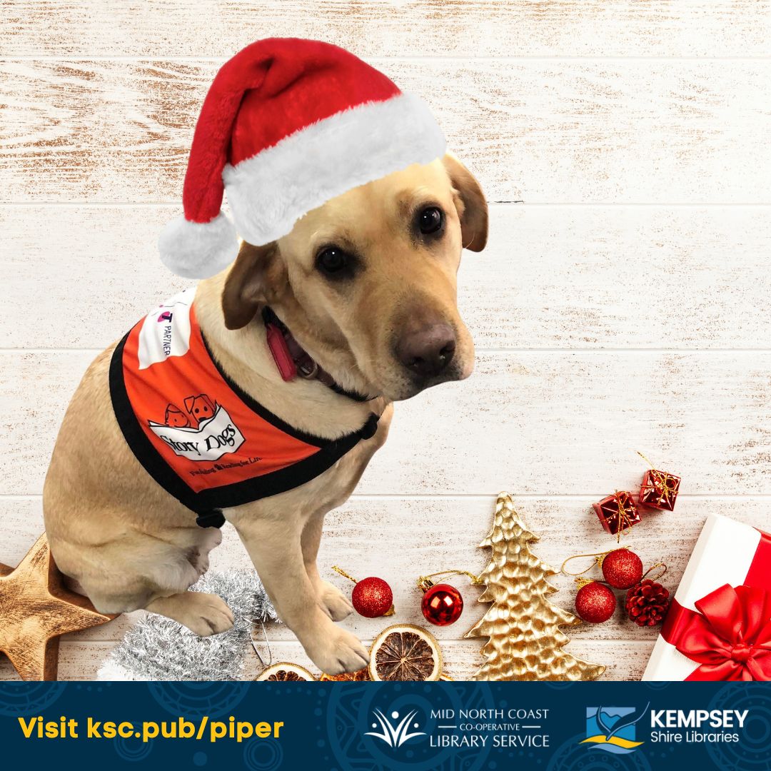 Christmas story time with Piper the story dog Kempsey Shire