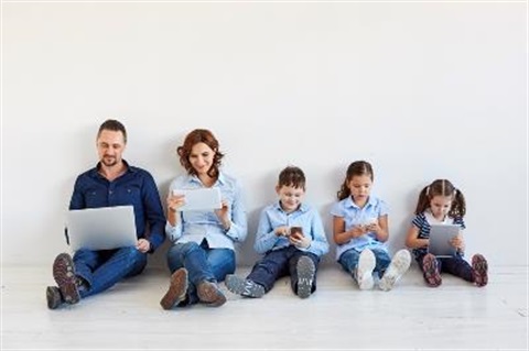 family on devices